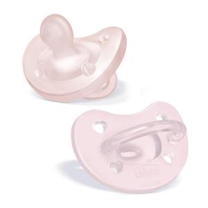 imageChicco PhysioForma 100 Soft Silicone One Piece Pacifier for Babies 616 Months  BPA ampamp Latex Free  Reusable Case  BlueGreen 2pkSoft Pink  2 Pack