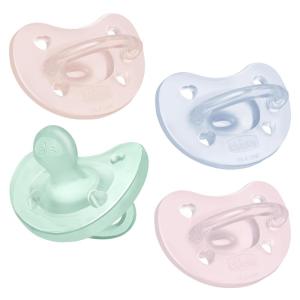 imageChicco PhysioForma 100 Soft Silicone One Piece Pacifier for Babies 616 Months  BPA ampamp Latex Free  Reusable Case  BlueGreen 2pkSpring Collection