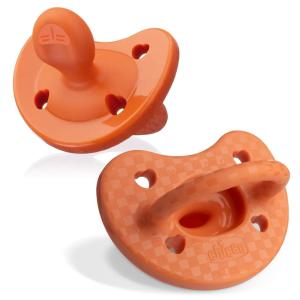 imageChicco PhysioForma Luxe Silicone One Piece Pacifier for Babies Aged 06m  Fashion Textured Shield  BPA ampamp Latex Free Reusable Sterilizing Case Blush 2pkTerracotta Two Pack