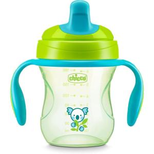 imageChicco SemiSoft Trainer with BiteResistant Spout and SpillFree Lid 7oz Removable NonSlip Handles  TopRack Dishwasher Safe  Easy to Hold Ergonomic Indents  Blue 6 monthsGreen