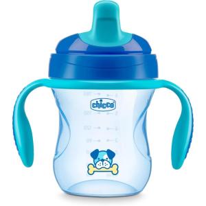 imageChicco SemiSoft Trainer with BiteResistant Spout and SpillFree Lid 7oz Removable NonSlip Handles  TopRack Dishwasher Safe  Easy to Hold Ergonomic Indents  Blue 6 monthsBlue