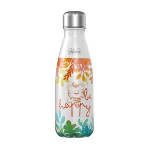 imageChicco Stainless Steel Double Wall Vacuum Insulated Water Bottle 17oz  Food Grade Stainless Steel  Wide Mouth Opening  LeakProof and SweatFreeSafari