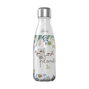 imageChicco Stainless Steel Double Wall Vacuum Insulated Water Bottle 17oz  Food Grade Stainless Steel  Wide Mouth Opening  LeakProof and SweatFreeSloth