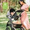 imageChicco KeyFit Infant Car Seat and Base RearFacing Seat for Infants 422 lbs Includes Infant Head and Body Support Compatible with Chicco Strollers Baby Travel Gear  EncoreBlackGreySlate