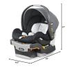 imageChicco KeyFit Infant Car Seat and Base RearFacing Seat for Infants 422 lbs Includes Infant Head and Body Support Compatible with Chicco Strollers Baby Travel Gear  EncoreBlackGreyPewter
