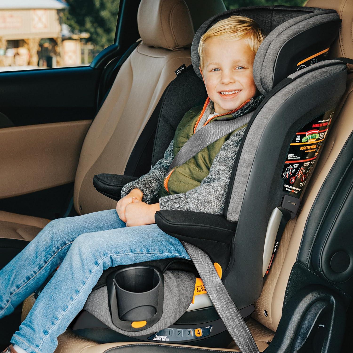 imageChicco MyFit Harness  Booster Car Seat 5Point Harness and High Back SeatIron