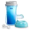 imageChicco DoubleWall Insulated Sippy Cup with BiteProof Rim Spout and SpillFree Lid 9oz  TopRack Dishwasher Safe  Easy to Hold Ergonomic Indents  BlueSharks 2pk  12 months