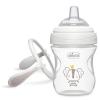imageChicco Transition Sippy Cup with Silicone Spout and SpillFree Lid 7oz  Calibration Markings  Removable Handles  TopRack Dishwasher Safe  Easy to Hold with Ergonomic Indents  Grey  4 months