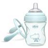 imageChicco Transition Sippy Cup with Silicone Spout and SpillFree Lid 7oz  Calibration Markings  Removable Handles  TopRack Dishwasher Safe  Easy to Hold with Ergonomic Indents  Sage  4 months