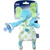imageChicco Pocket Buddies Soft Pacifier HolderLovey Soothing Plush Toy Animal 0m Elephant