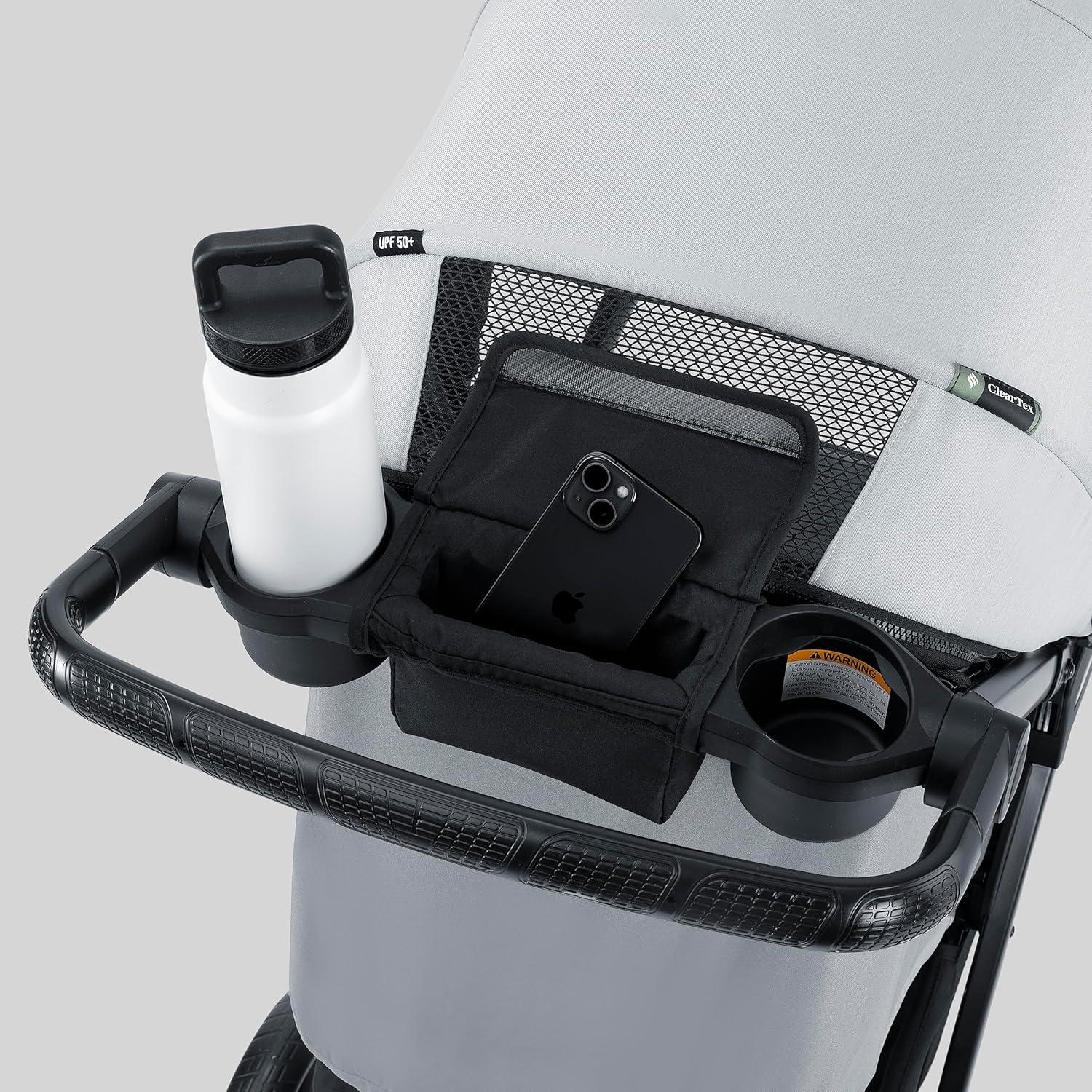 imageChicco Bravo Primo ClearTex Trio Travel System Bravo Primo QuickFold Stroller with Chicco KeyFit Max Zip ClearTex Infant Car Seat Car Seat and Stroller Combo  SomersetBlackAtlas