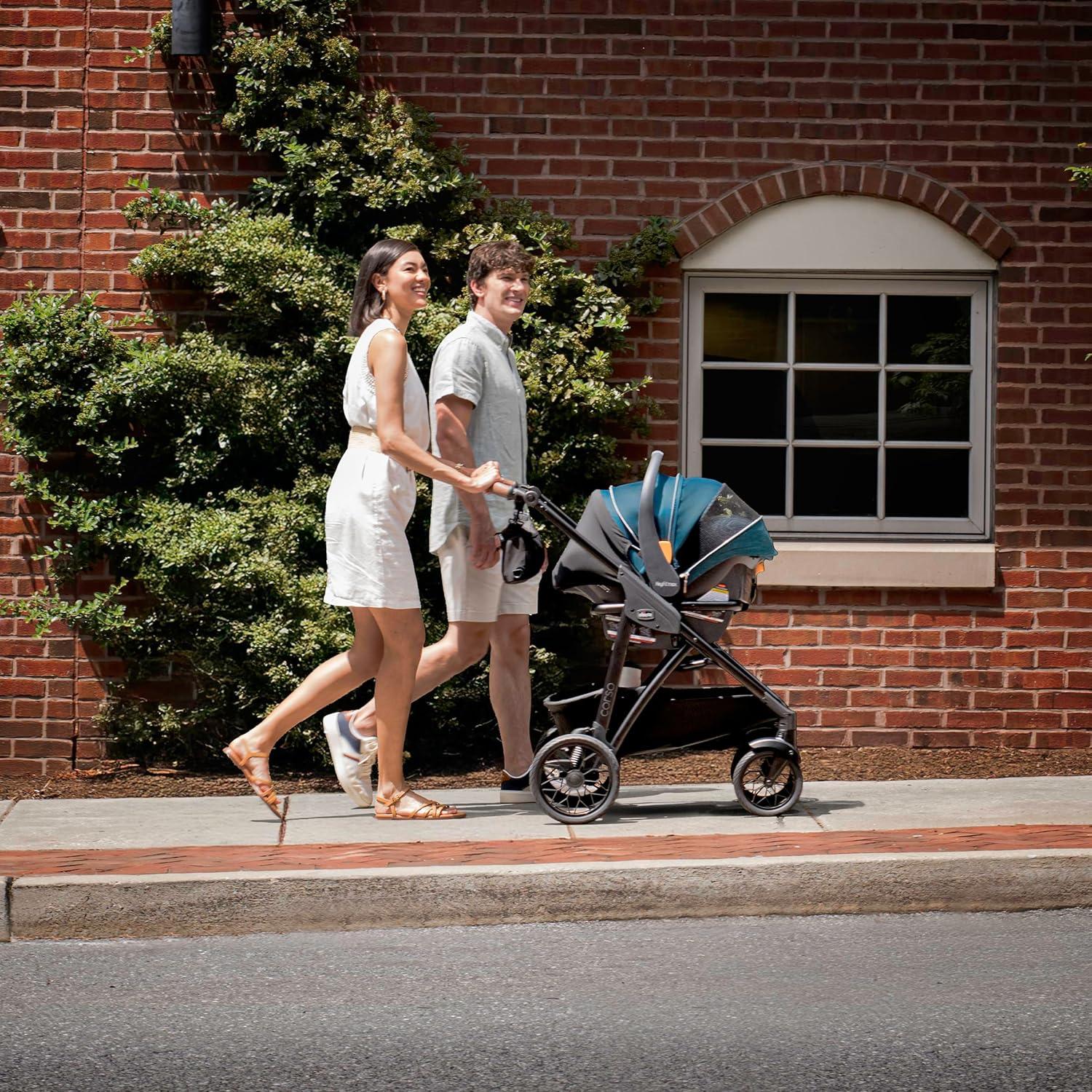 imageChicco Corso Primo Modular QuickFold Stroller with Infant Car Seat Adapter for Newborns and Toddlers  SummitGrey