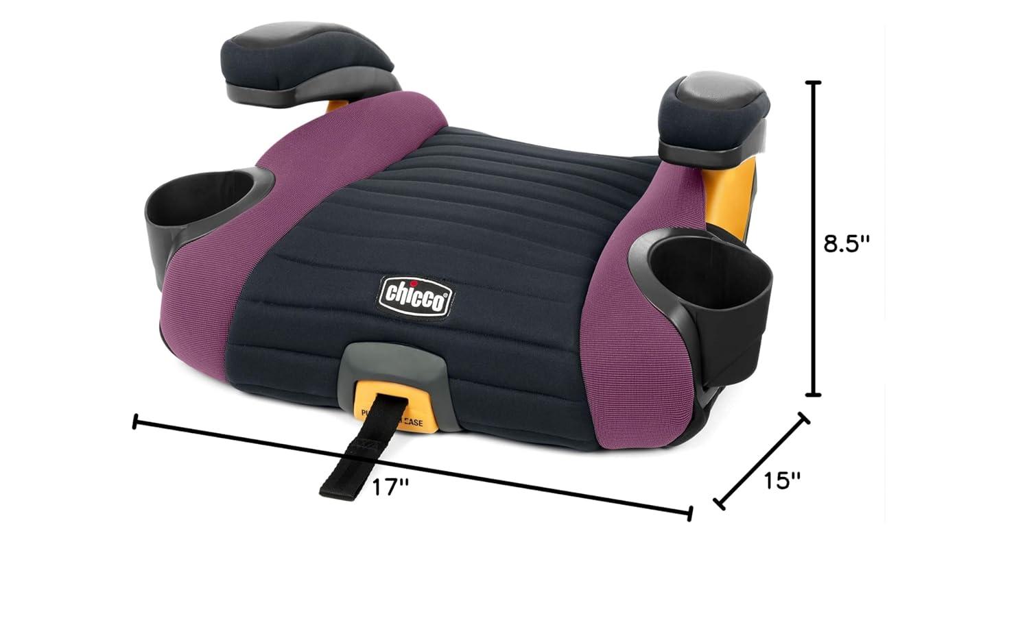 imageChicco GoFit ClearTex Plus Backless Booster Car Seat Latch Attachment QuickRelease Latch Removal Portable Car Booster Seat for Children at Least 4 Years Old and 40110 lbs  ObsidianBlackVivaci