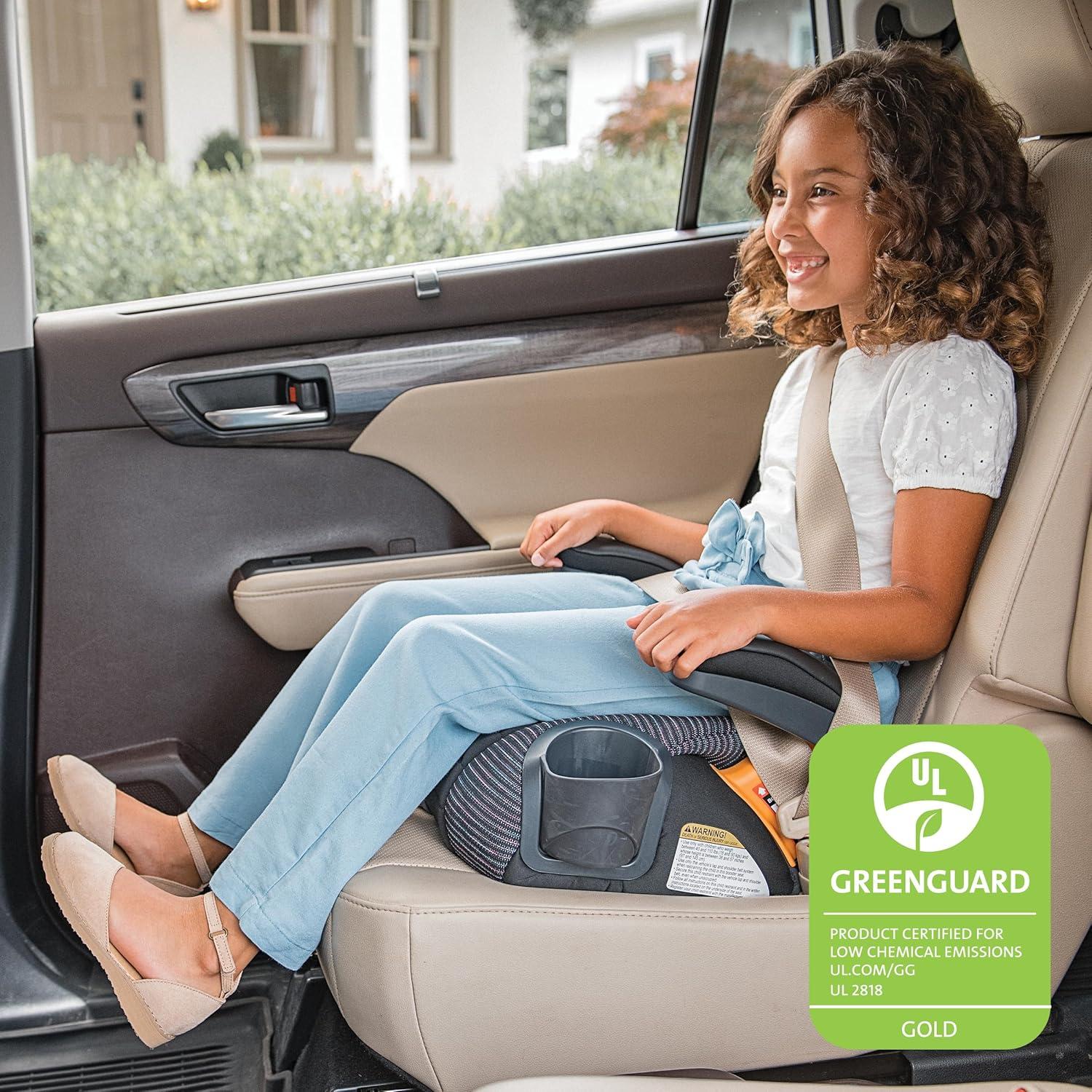 imageChicco GoFit ClearTex Plus Backless Booster Car Seat Latch Attachment QuickRelease Latch Removal Portable Car Booster Seat for Children at Least 4 Years Old and 40110 lbs  ObsidianBlackConfetti