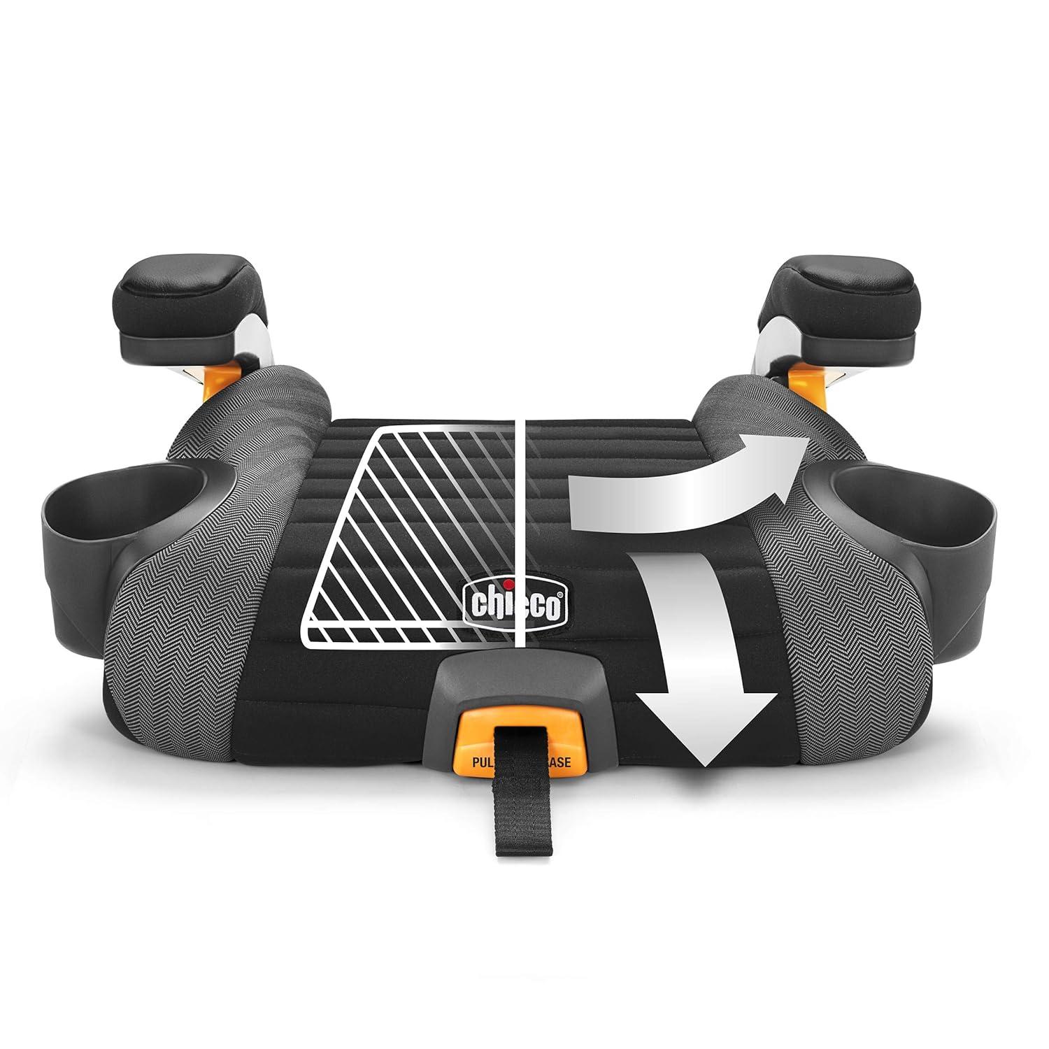 imageChicco GoFit ClearTex Plus Backless Booster Car Seat Latch Attachment QuickRelease Latch Removal Portable Car Booster Seat for Children at Least 4 Years Old and 40110 lbs  ObsidianBlackVivaci