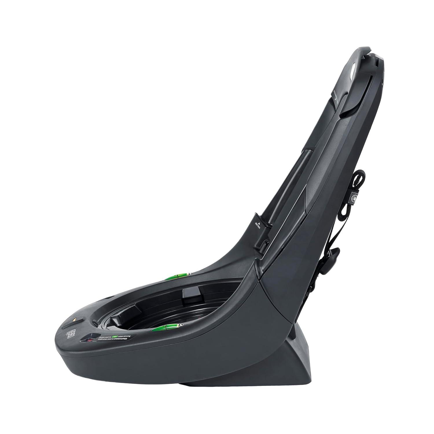 imageChicco Fit360 ClearTex Rotating Convertible Car Seat with 360 Degree Rotation for RearFacing and ForwardFacing LeverLock SelfTensioning Lock System  ObsidianBlackAnthracite