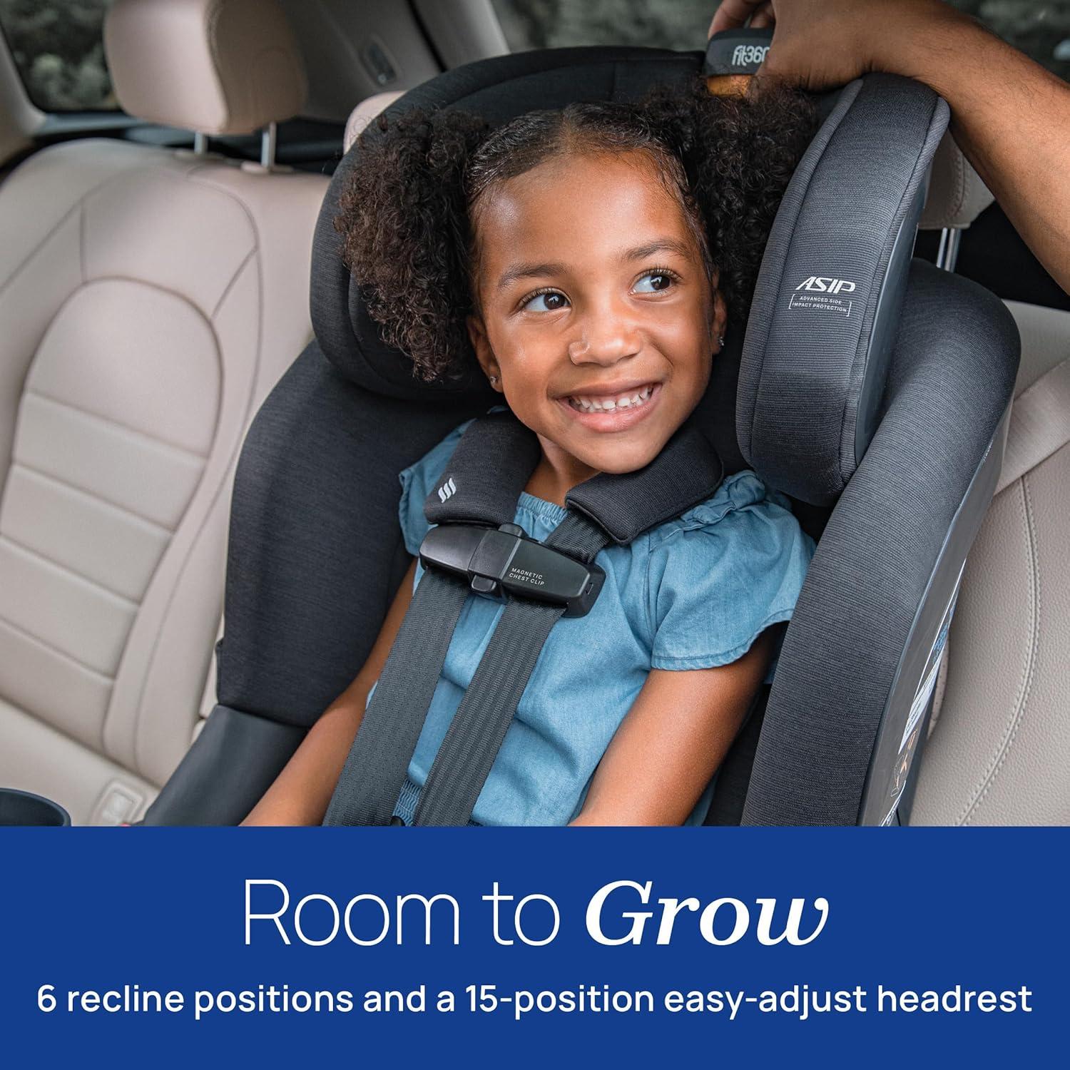 imageChicco Fit360 ClearTex Rotating Convertible Car Seat with 360 Degree Rotation for RearFacing and ForwardFacing LeverLock SelfTensioning Lock System  ObsidianBlackCarbon