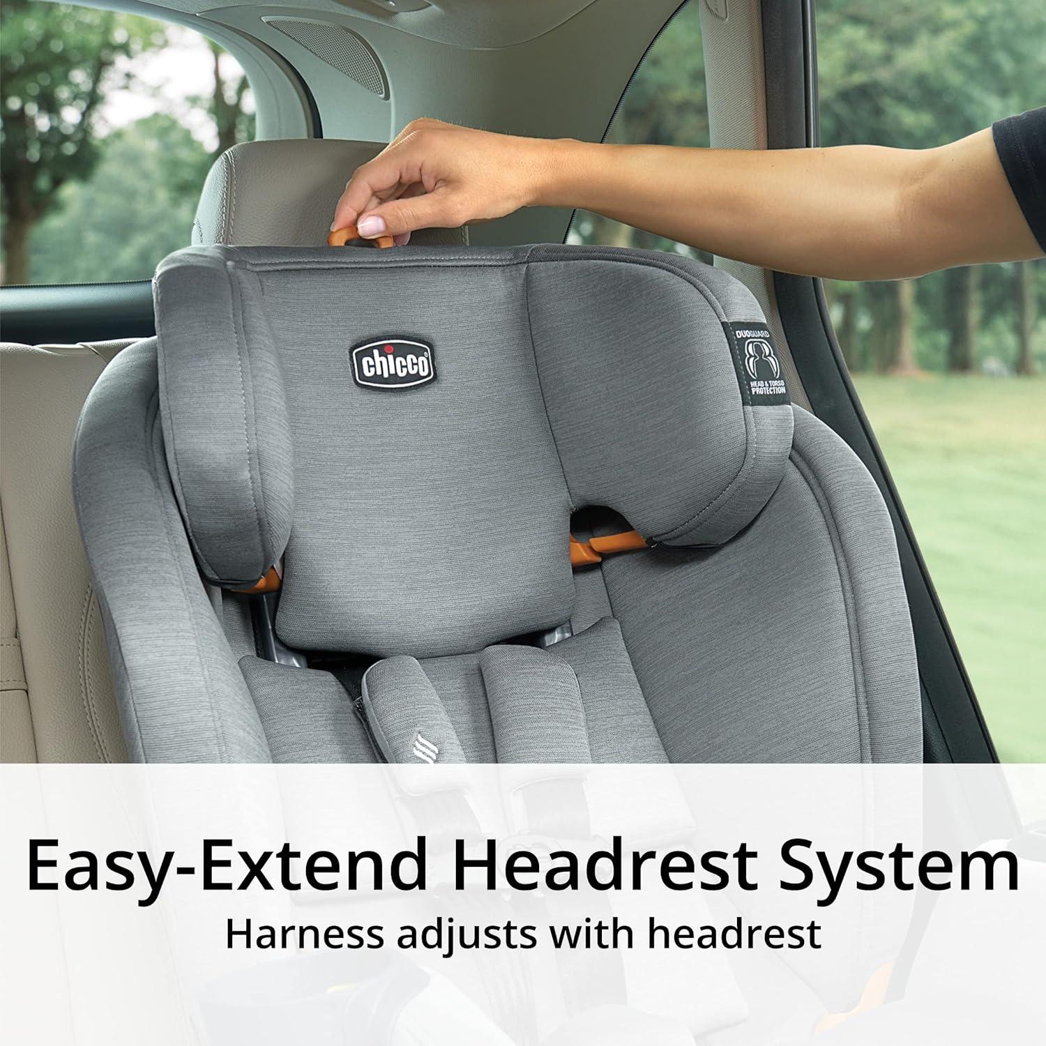 imageChicco OneFit Max ClearTex AllinOne Car Seat with LeverLock Installation Slim Design Convertible Car Seat Seat for Infants and Children 5100 lbs  EnergyBlackObsidian