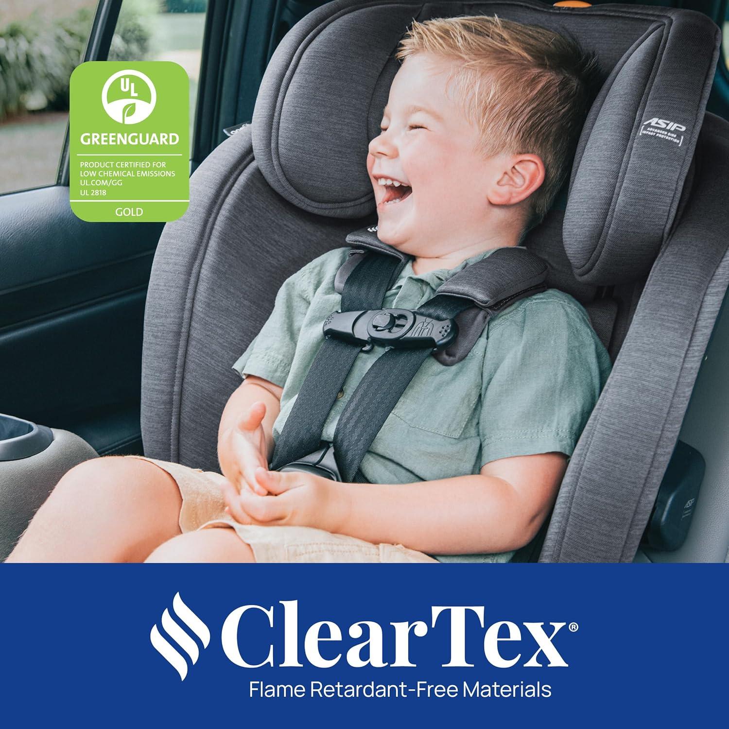 imageChicco OneFit Max ClearTex AllinOne Car Seat with LeverLock Installation Slim Design Convertible Car Seat Seat for Infants and Children 5100 lbs  EnergyBlackAsh