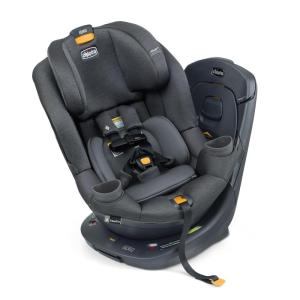imageChicco Fit360 ClearTex Rotating Convertible Car Seat with 360 Degree Rotation for RearFacing and ForwardFacing LeverLock SelfTensioning Lock System  ObsidianBlackCarbon