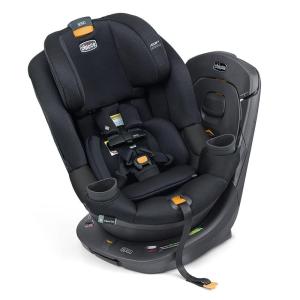 imageChicco Fit360 ClearTex Rotating Convertible Car Seat with 360 Degree Rotation for RearFacing and ForwardFacing LeverLock SelfTensioning Lock System  ObsidianBlackObsidian