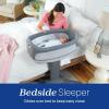imageChicco Close to You 3in1 Bassinet Bedside Sleeper and Changing Table with Storage Organizer Adjustable Height  OatBeigeDove