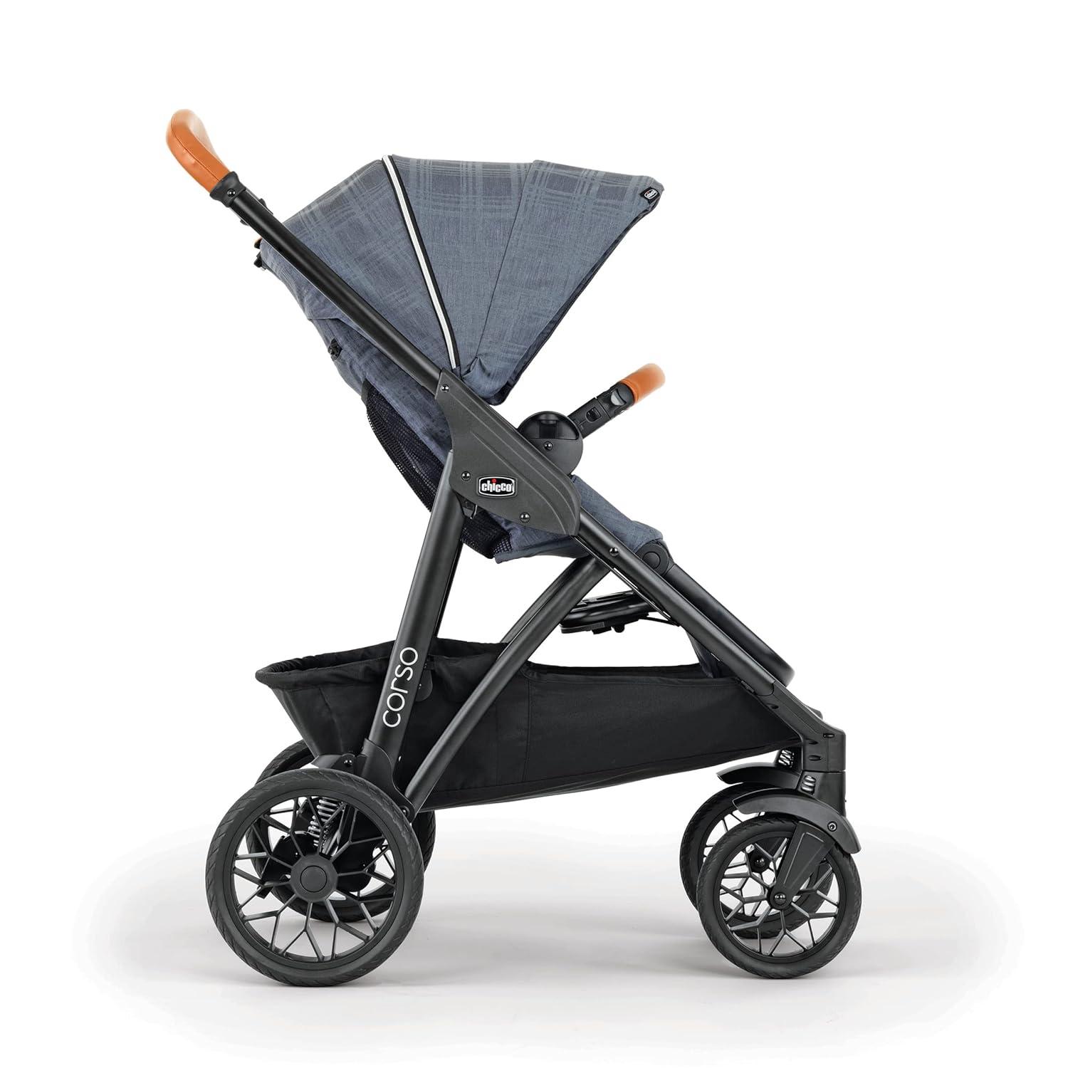 imageChicco Corso Modular QuickFold Stroller  Staccato  BlackStudio