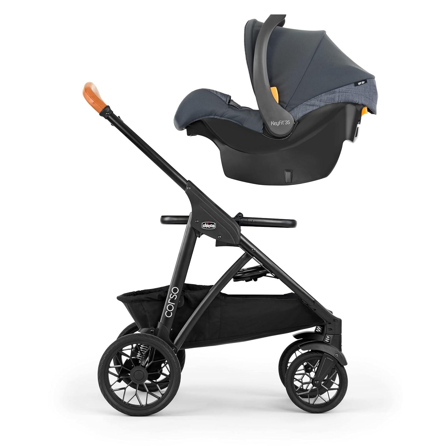 imageChicco Corso Modular QuickFold Stroller  Staccato  BlackStudio