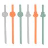 image:imageChicco Reusable Silicone Drinking Straws  EcoFriendly  Soft FoodGrade Silicone Construction  BPAFree  6Pack with Included Cleaning Brush  Variety Pack