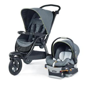 image:imageChicco Activ3 Jogging Stroller Travel System Includes Chicco KeyFit 30 Infant Car Seat with Base Lightweight Aluminum Frame Stroller and Car Seat Combo Baby Travel Gear  SolarGrey