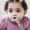 image:imageChicco TwoinOne Pacifier Clip with Loop and Ring Attachments  Loop for Teethers and Small Toys  Ring Included for KnobStyle Pacifiers  Secure Clasp is Gentle on Clothing  MulticolorMulticolor