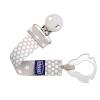 image:imageChicco TwoinOne Pacifier Clip with Loop and Ring Attachments  Loop for Teethers and Small Toys  Ring Included for KnobStyle Pacifiers  Secure Clasp is Gentle on Clothing  MulticolorGrey
