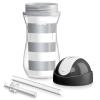 image:imageChicco Insulated Straw Sippy Cup 12 Months 9oz Toddler Training Cup with SpillFree FlipTop Lid BPAFree 3Pack MulticolorBlackWhite