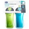 image:imageChicco Insulated Straw Sippy Cup 12 Months 9oz Toddler Training Cup with SpillFree FlipTop Lid BPAFree 3Pack MulticolorGreen PlayTeal