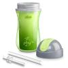 image:imageChicco Insulated Straw Sippy Cup 12 Months 9oz Toddler Training Cup with SpillFree FlipTop Lid BPAFree 3Pack MulticolorGreen PlayTeal