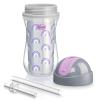 image:imageChicco Insulated Straw Sippy Cup 12 Months 9oz Toddler Training Cup with SpillFree FlipTop Lid BPAFree 3Pack MulticolorRainbow SilverPurple