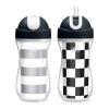 image:imageChicco Insulated Straw Sippy Cup 12 Months 9oz Toddler Training Cup with SpillFree FlipTop Lid BPAFree 3Pack MulticolorBlackWhite