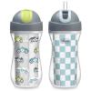 image:imageChicco Insulated Straw Sippy Cup 12 Months 9oz Toddler Training Cup with SpillFree FlipTop Lid BPAFree 3Pack MulticolorCars  Checker