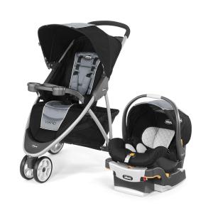 image:imageChicco Viaro Travel System Viaro QuickFold Stroller with KeyFit 30 Infant Car Seat and Base TechnaBlackSilverTechnaBlackSilver